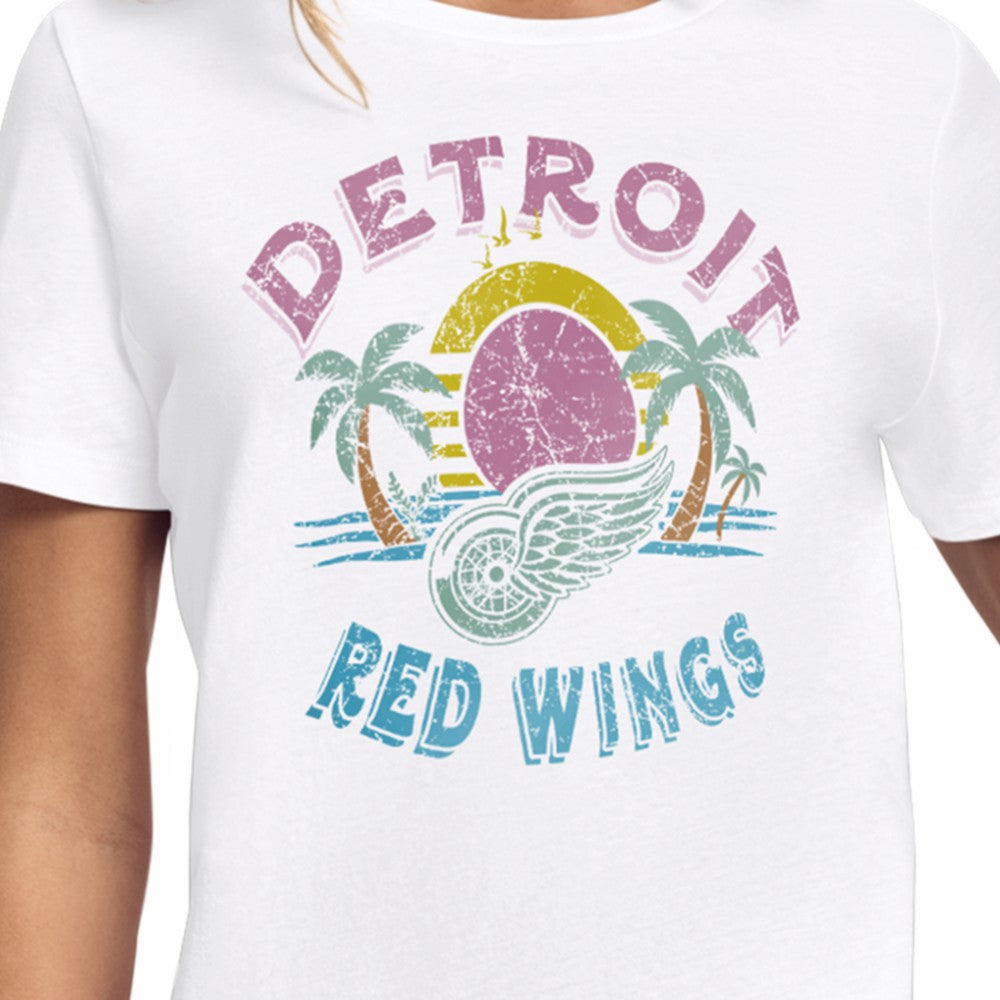 Detroit Red Wings Starter Women's Tonal Beach T-Shirt - White | US 204013630