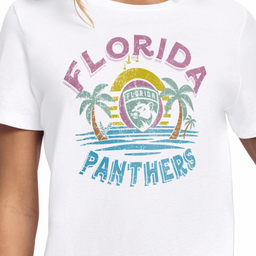 Florida Panthers Starter Women's Tonal Beach T-Shirt - White | US 204013632