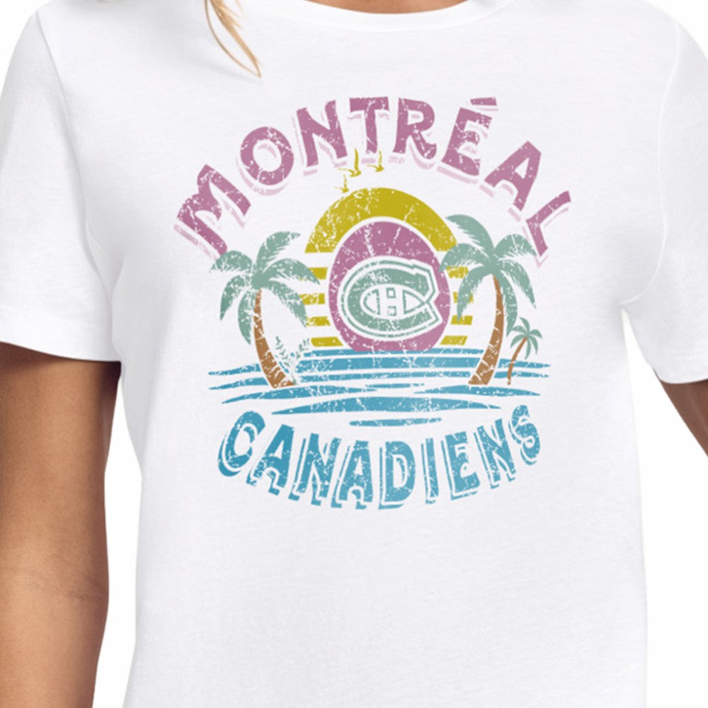 Montreal Canadiens Starter Women's Tonal Beach T-Shirt - White | US 204013646