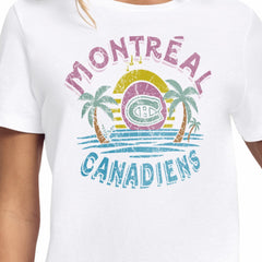 Montreal Canadiens Starter Women's Tonal Beach T-Shirt - White | US 204013646