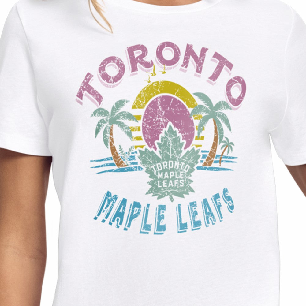Toronto Maple Leafs Starter Women's Tonal Beach T-Shirt - White | US 204013647