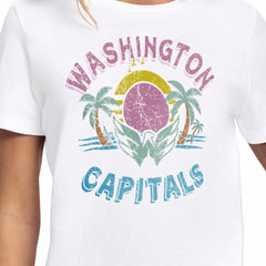Washington Capitals Starter Women's Tonal Beach T-Shirt - White | US 204013650