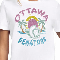 Ottawa Senators Starter Women's Tonal Beach T-Shirt - White | US 204013655