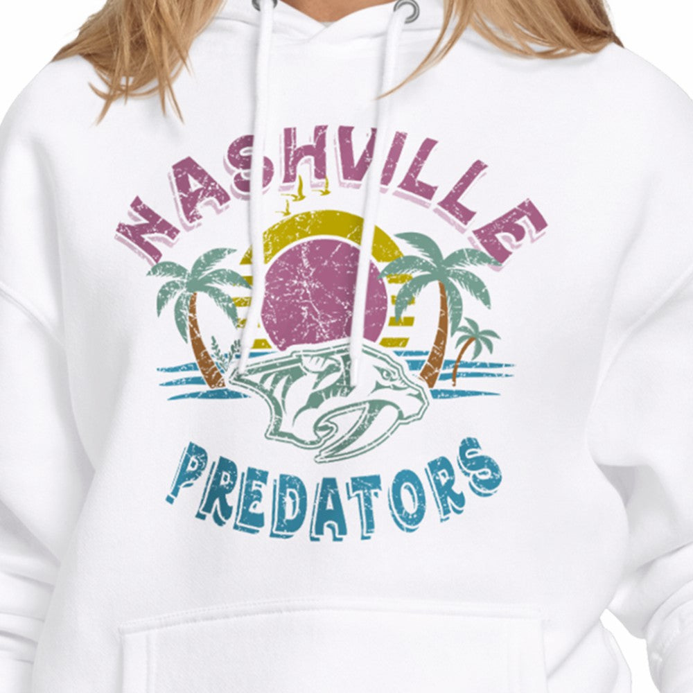 Nashville Predators Starter Women's Tonal Beach Hoodie - White | US 204013658