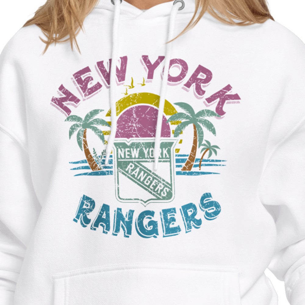 New York Rangers Starter Women's Tonal Beach Hoodie - White | US 204013661