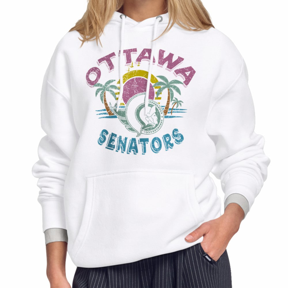 Ottawa Senators Starter Women's Tonal Beach Hoodie - White | US 204013662