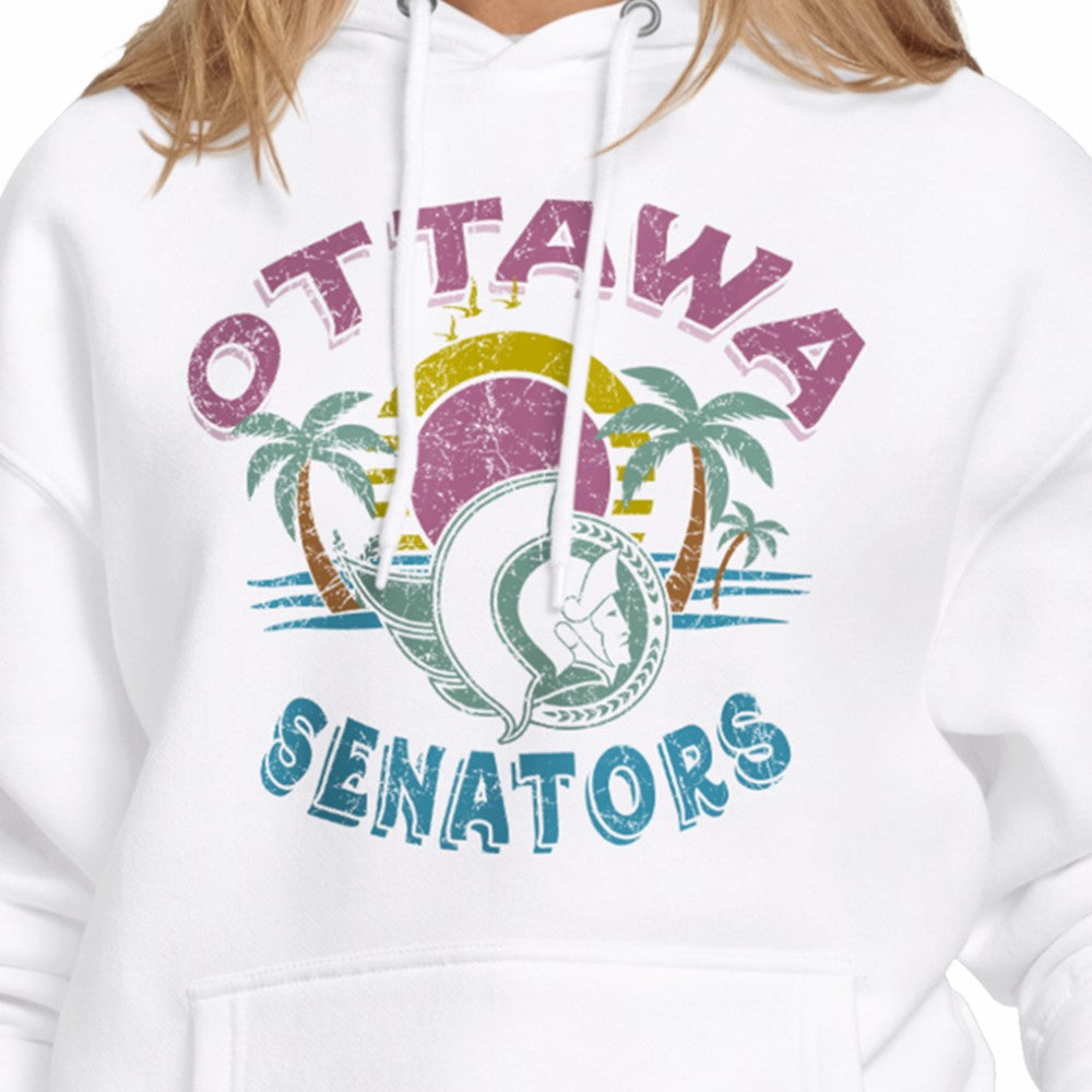 Ottawa Senators Starter Women's Tonal Beach Hoodie - White | US 204013662
