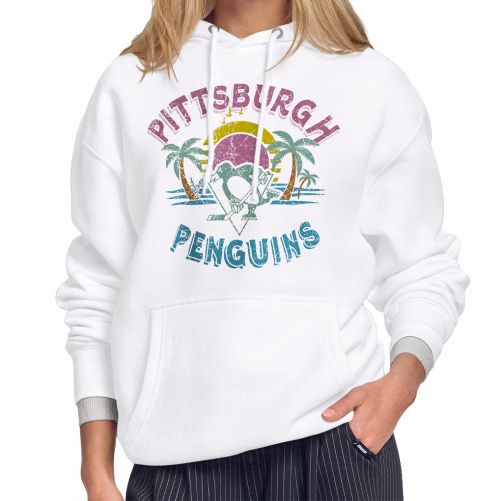 Pittsburgh Penguins Starter Women's Tonal Beach Hoodie - White | US 204013665