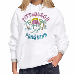 Pittsburgh Penguins Starter Women's Tonal Beach Hoodie - White | US 204013665
