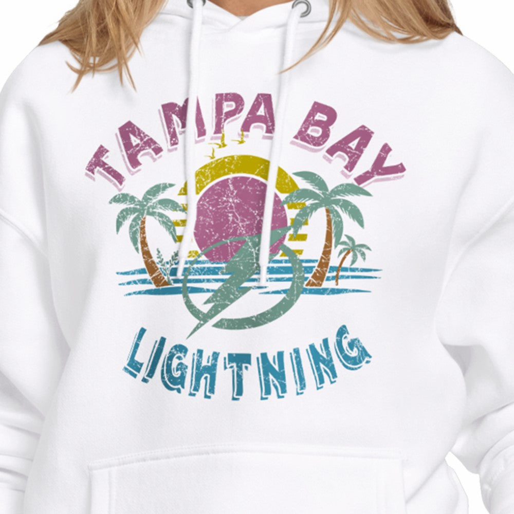 Tampa Bay Lightning Starter Women's Tonal Beach Hoodie - White | US 204013669