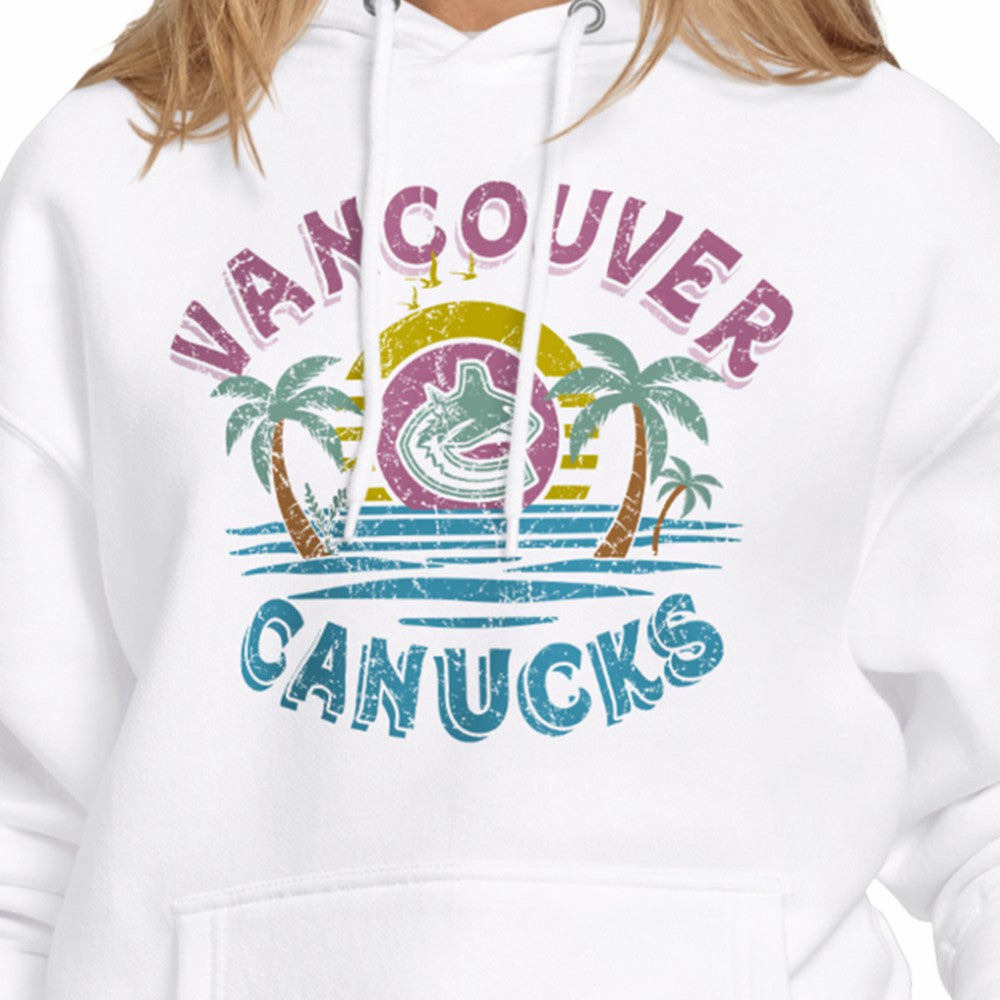 Vancouver Canucks Starter Women's Tonal Beach Hoodie - White | US 204013671