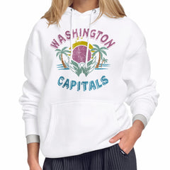 Washington Capitals Starter Women's Tonal Beach Hoodie - White | US 204013673
