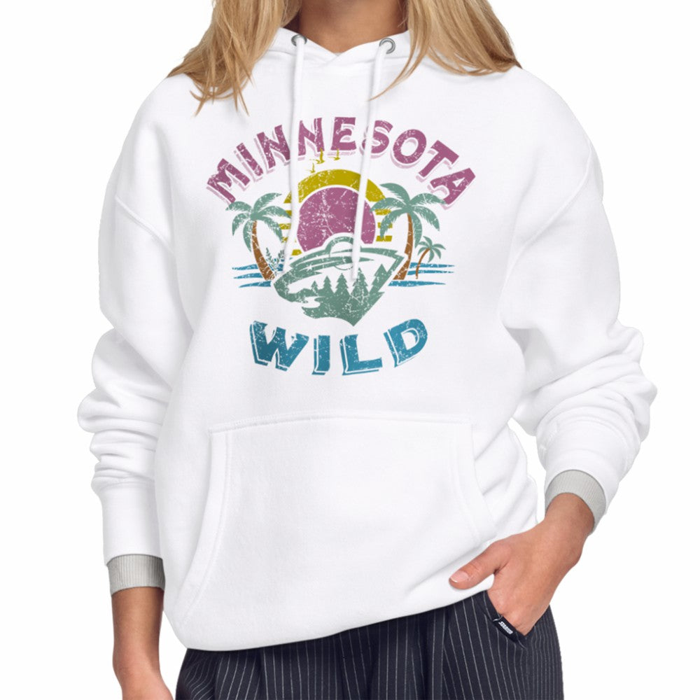Minnesota Wild Starter Women's Tonal Beach Hoodie - White | US 204013679
