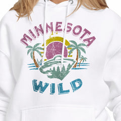 Minnesota Wild Starter Women's Tonal Beach Hoodie - White | US 204013679