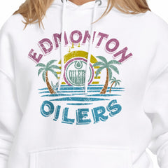 Edmonton Oilers Starter Women's Tonal Beach Hoodie - White | US 204013682