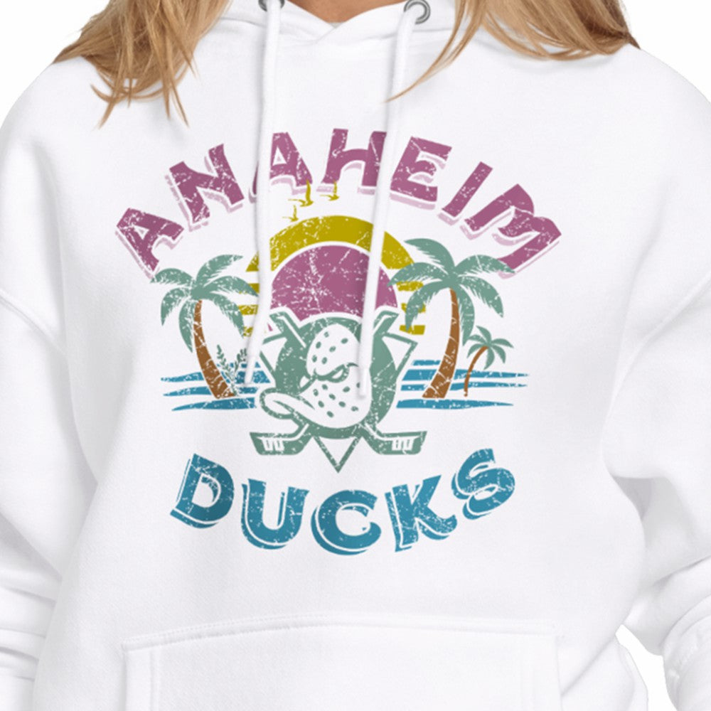 Anaheim Ducks Starter Women's Tonal Beach Hoodie - White | US 204013685