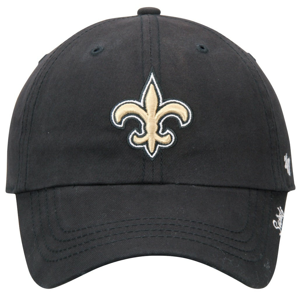 New Orleans Saints '47 Women's Miata Clean Up Adjustable Hat - Black Hats