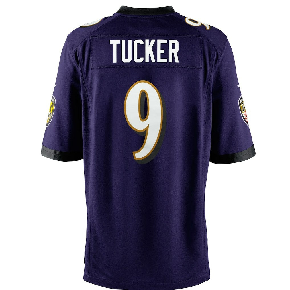 Justin Tucker Baltimore Ravens Youth Game Jersey - Purple Jerseys