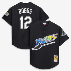 Wade Boggs Tampa Bay Rays Mitchell & Ness Authentic Batting Practice Jersey - Black Jerseys