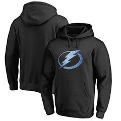 Tampa Bay Lightning Rinkside Pond Hockey Pullover Hoodie - Black | US 2229573