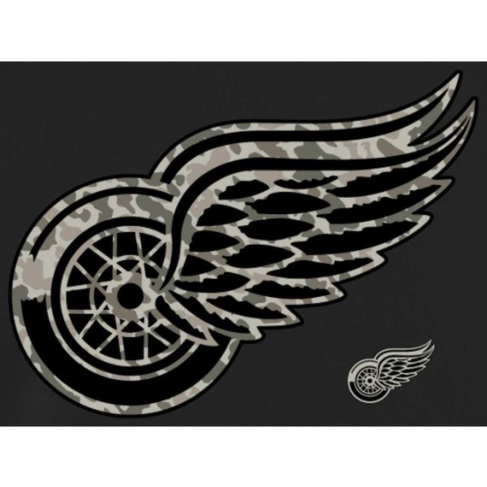 Men's Detroit Red Wings Black Rink Warrior Pullover Hoodie | US 2265429