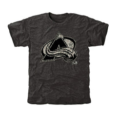 Men's Colorado Avalanche Black Rink Warrior Tri-Blend T-Shirt | US 2265456