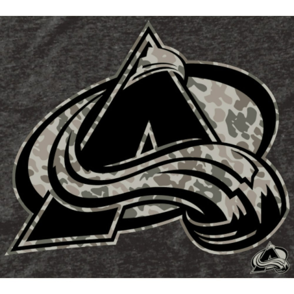 Men's Colorado Avalanche Black Rink Warrior Tri-Blend T-Shirt | US 2265456