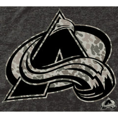 Men's Colorado Avalanche Black Rink Warrior Tri-Blend T-Shirt | US 2265456