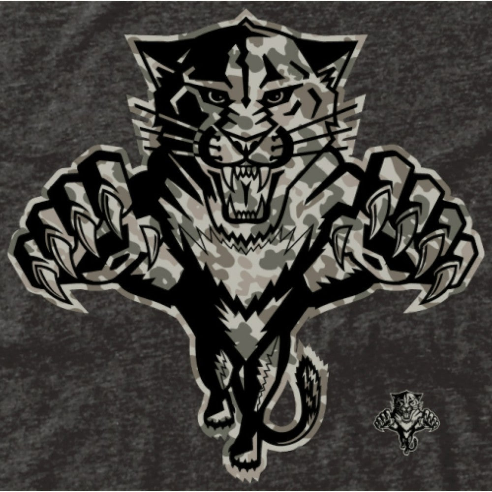 Men's Florida Panthers Black Rink Warrior Tri-Blend T-Shirt | US 2265461