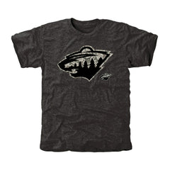Men's Minnesota Wild Black Rink Warrior Tri-Blend T-Shirt | US 2265463