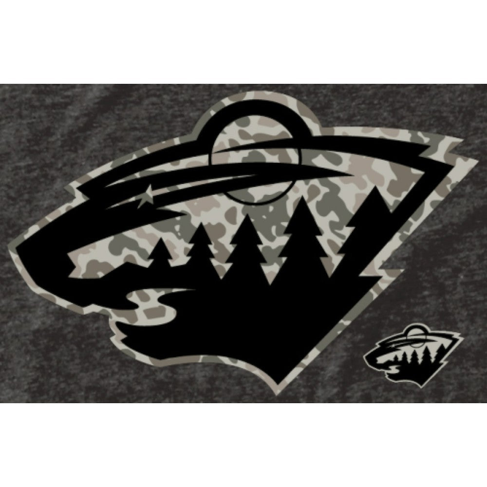 Men's Minnesota Wild Black Rink Warrior Tri-Blend T-Shirt | US 2265463