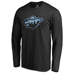 Minnesota Wild Pond Hockey Long Sleeve T-Shirt - Black | US 2301310