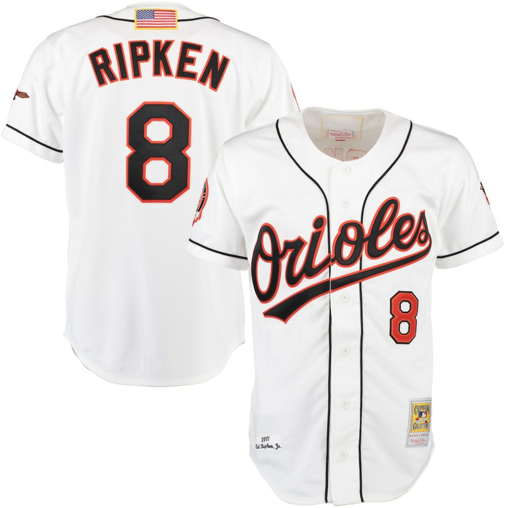 Cal Ripken Baltimore Orioles Mitchell & Ness Home Authentic Jersey - White Jerseys