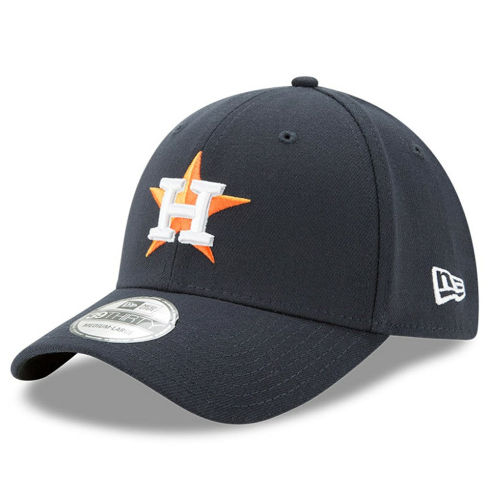 Houston Astros New Era Button Team Classic 39THIRTY Flex Hat - Navy Hats