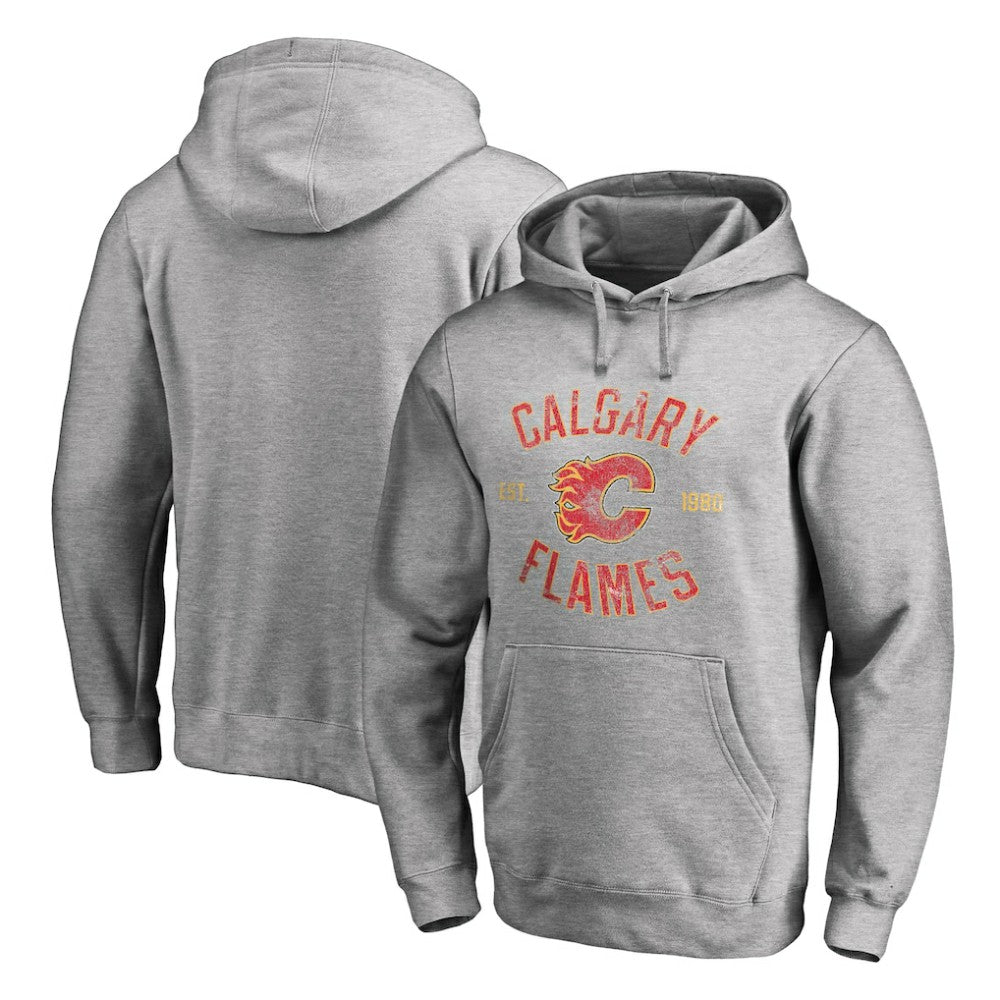 Calgary Flames Heritage Pullover Hoodie - Ash | US 2376404