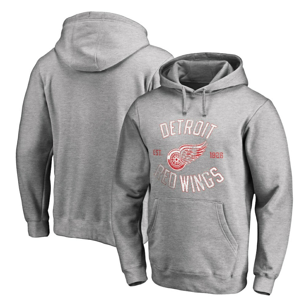Detroit Red Wings Heritage Pullover Hoodie - Ash | US 2376410
