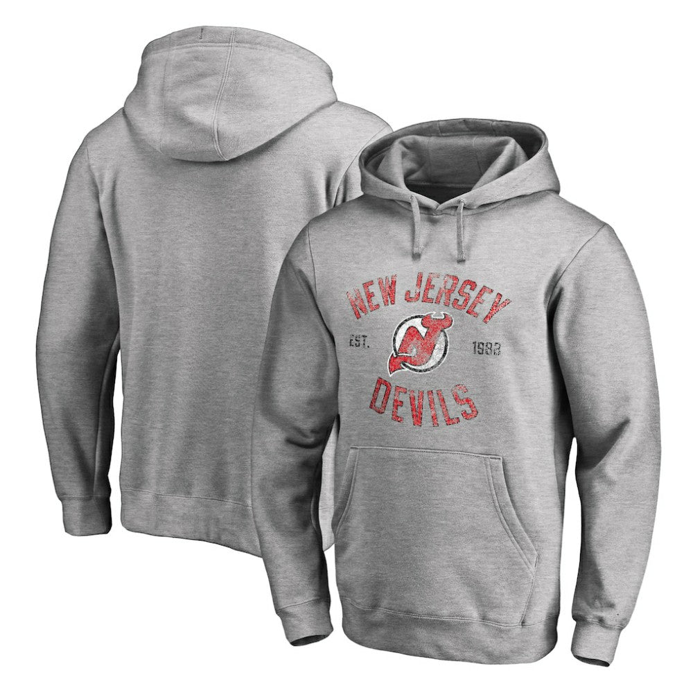 New Jersey Devils Heritage Pullover Hoodie - Ash | US 2376418