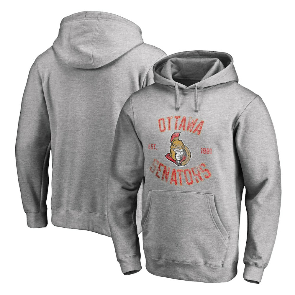Ottawa Senators Heritage Pullover Hoodie - Ash | US 2376422