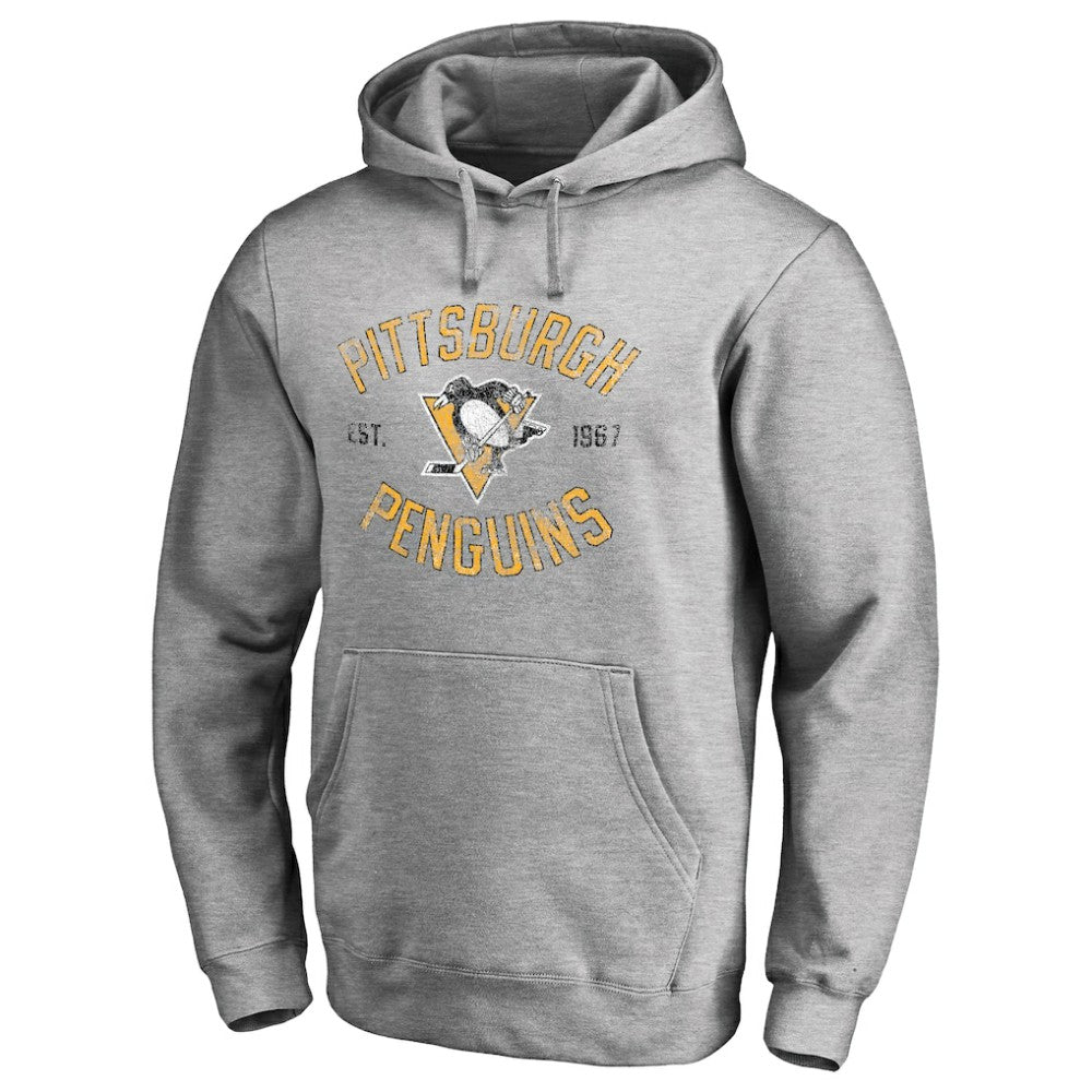 Pittsburgh Penguins Heritage Pullover Hoodie - Ash | US 2376424