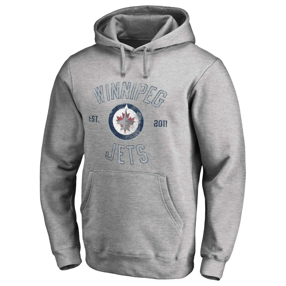 Winnipeg Jets Heritage Pullover Hoodie - Ash | US 2376432