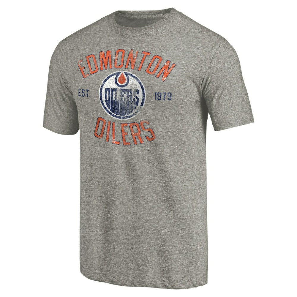 Edmonton Oilers Heritage Tri-Blend T-Shirt - Ash | US 2376469