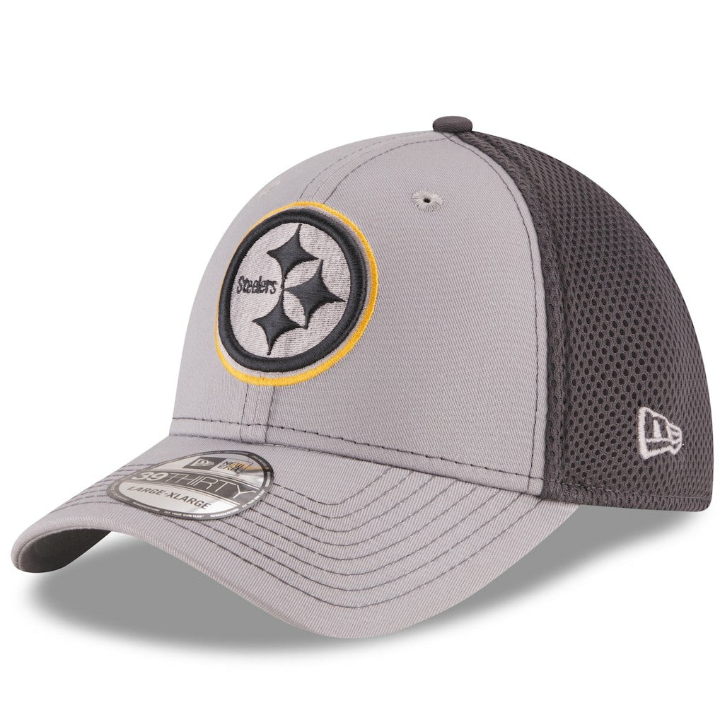 Pittsburgh Steelers New Era Grayed Out Neo 2 39THIRTY Flex Hat - Gray/Graphite Hats