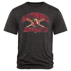Los Angeles Angels Cooperstown Bats Tri-Blend T-Shirt - Black T-shirts