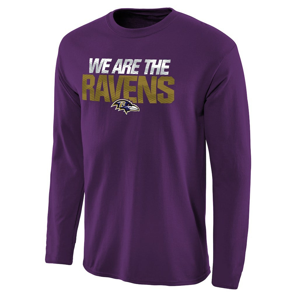 Men's Baltimore Ravens Purple Statement Long Sleeve T-Shirt