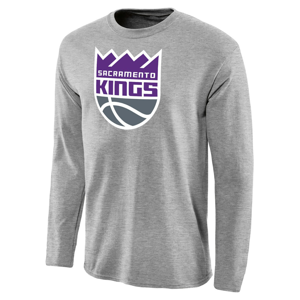 Sacramento Kings Primary Logo Long Sleeve T-Shirt Heather Gray outlet