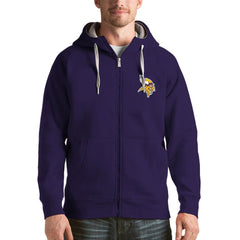 Minnesota Vikings Antigua Victory Full-Zip Hoodie - Purple Hoodies