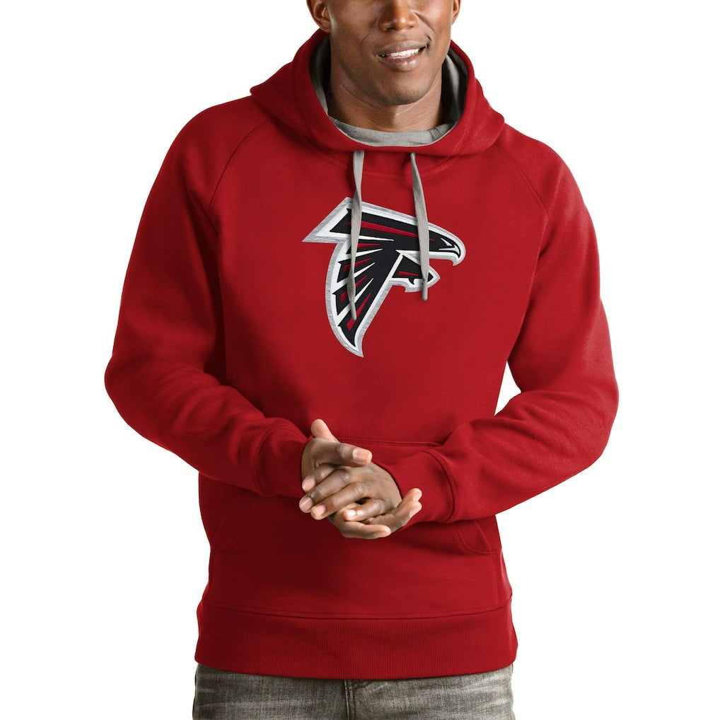 Atlanta Falcons Antigua Victory Pullover Hoodie - Red Hoodies