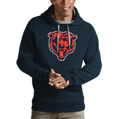 Chicago Bears Antigua Victory Pullover Hoodie - Navy Hoodies