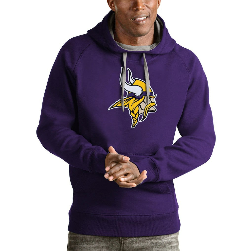 Minnesota Vikings Antigua Victory Pullover Hoodie - Purple Hoodies