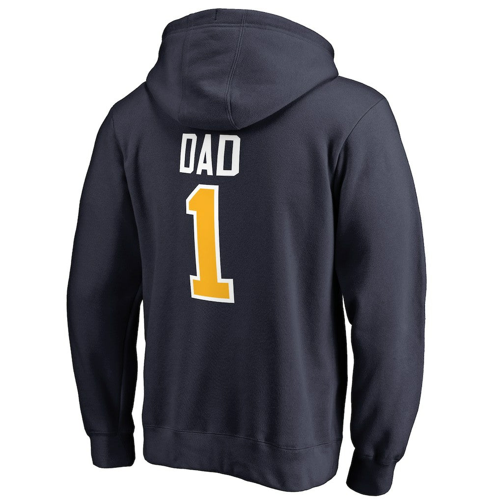 Indiana Pacers #1 Dad Pullover Hoodie Navy